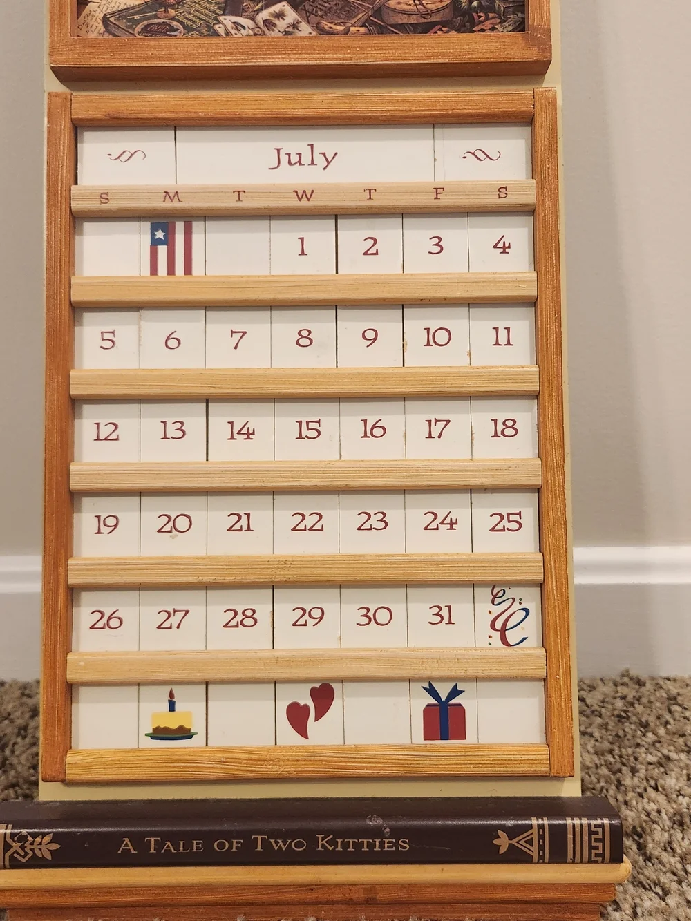 Charles Wysocki Wooden Perpetual Wall Calendar 